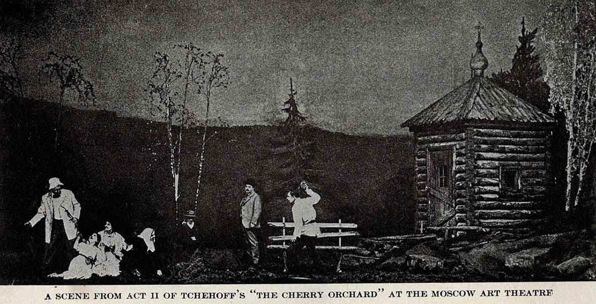 A scene from Chekhov’s play The Cherry Orchard at the Moscow Art Theatre, 1922: Source: Wikimedia Commons