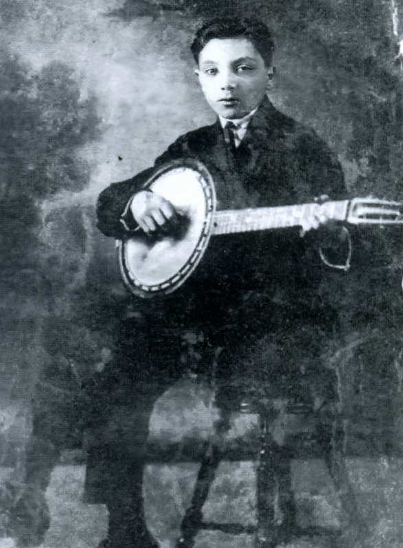 A young Jean “Django” Reinhardt with his banjo guitar, 1923, Source: Djangobooks.com