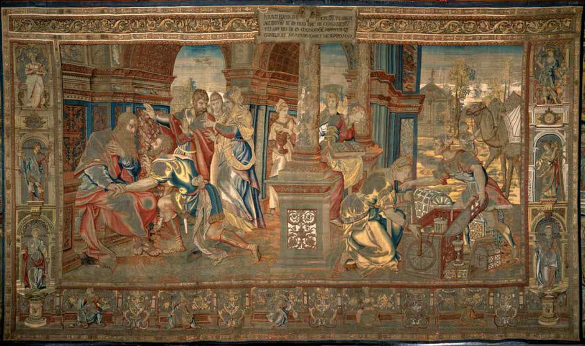 abraham tapestries oath departure eliezer 1540