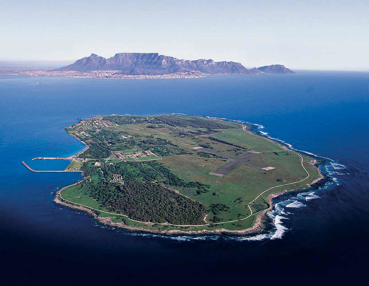 aerial robben island