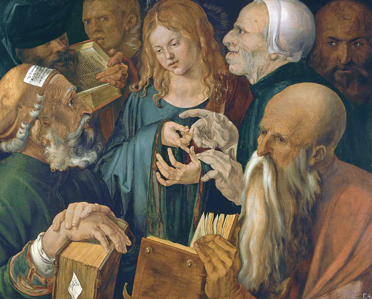 albrecht dürer jesus among the doctors painting
