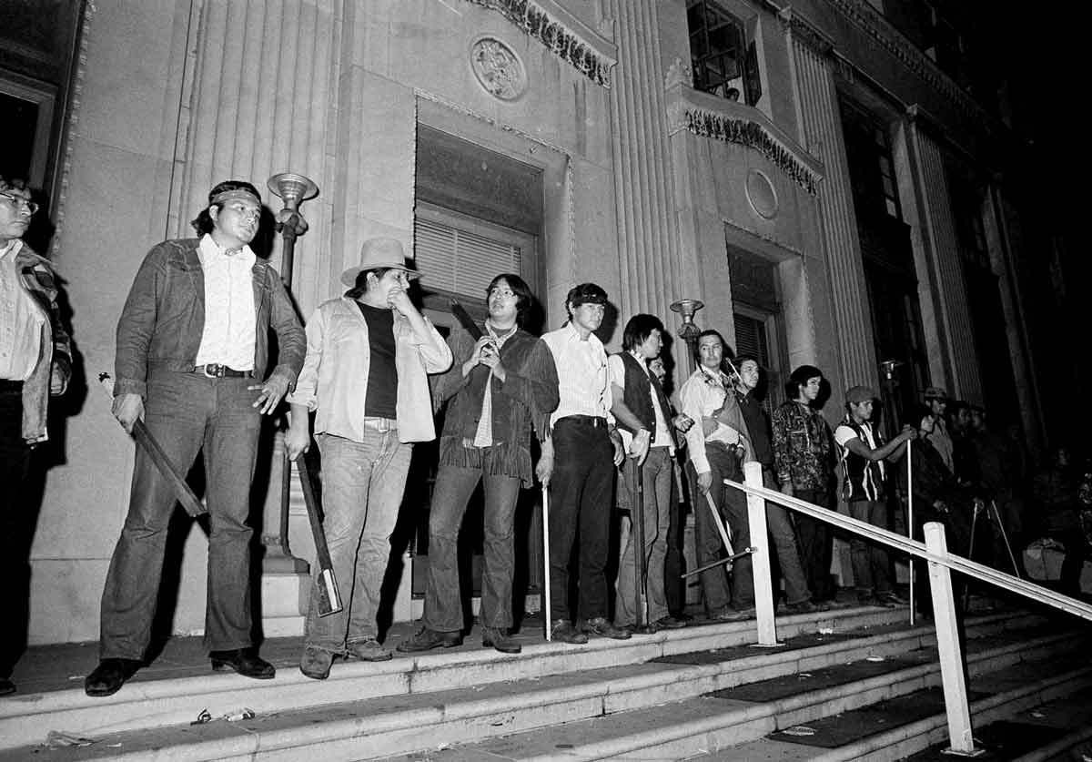 american indian movement protestors trail