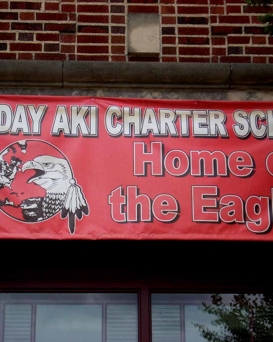 american indian movement school banner