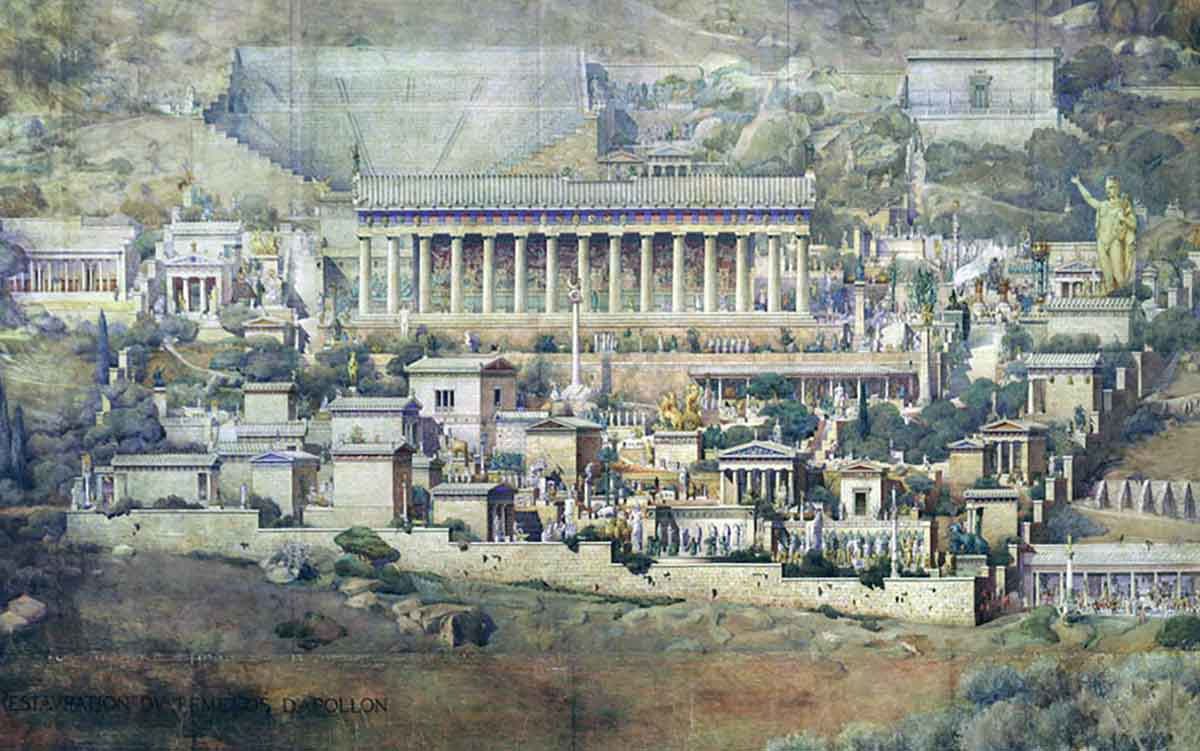 ancient delphi illustration