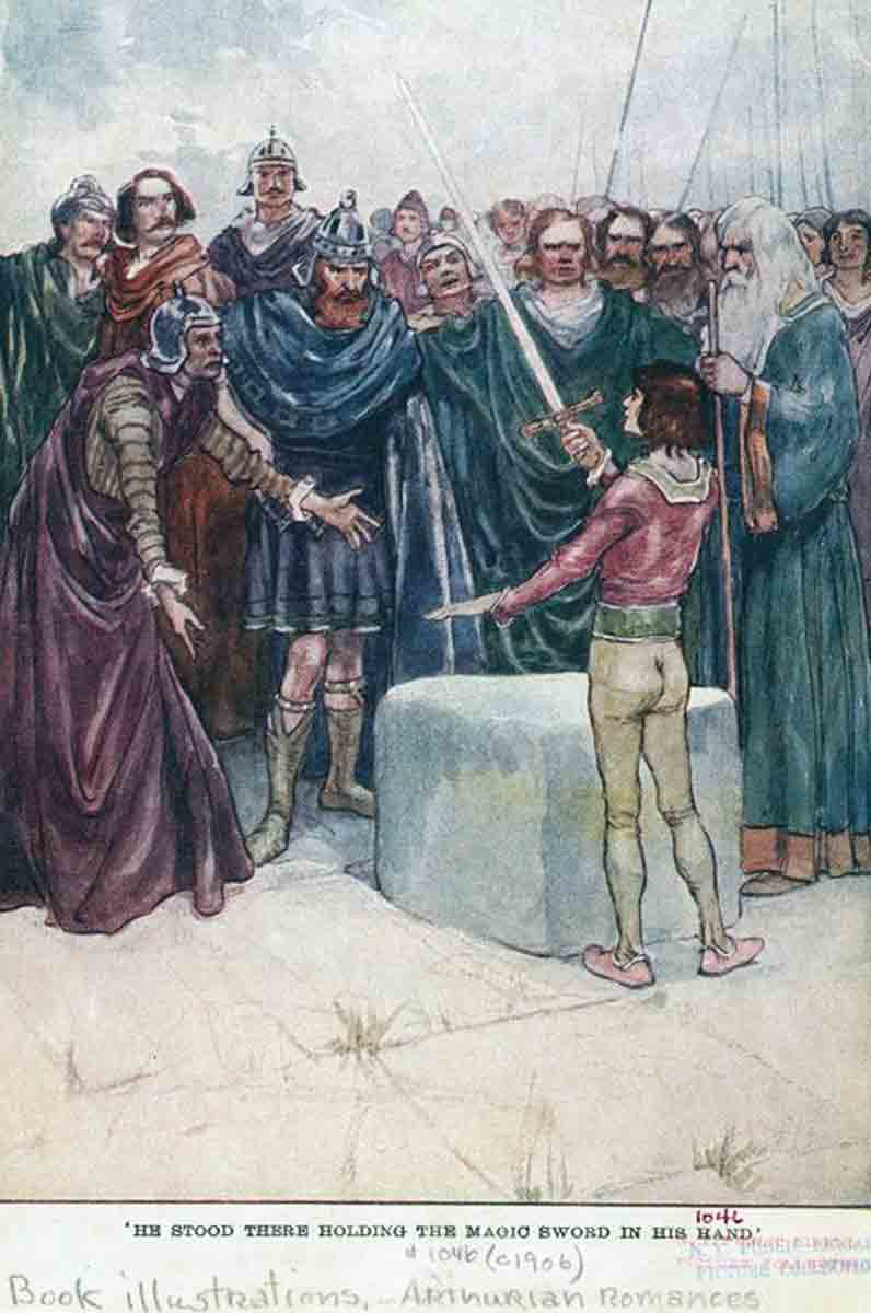 arthur drawing sword in the stone