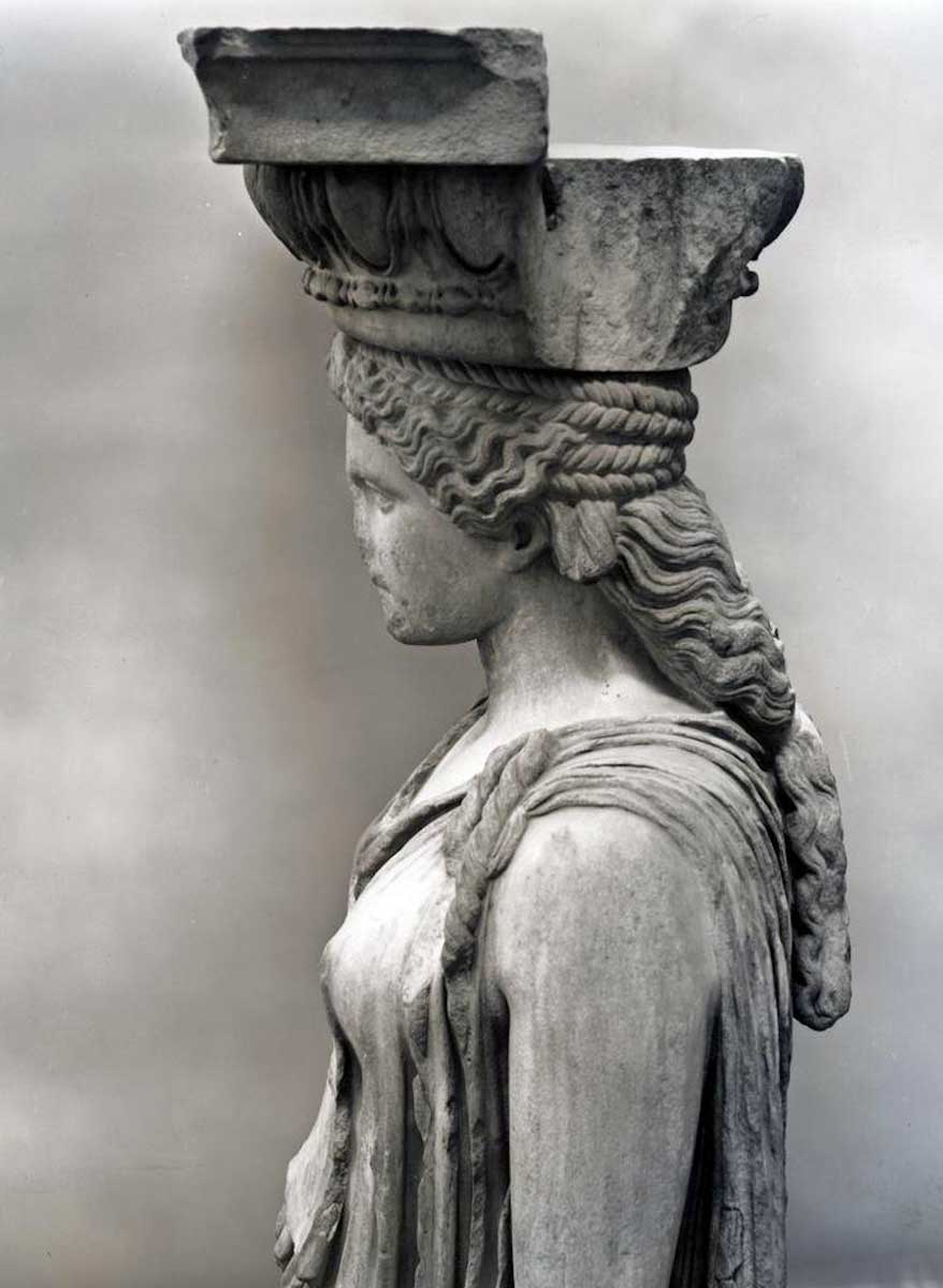 british museum caryatid side