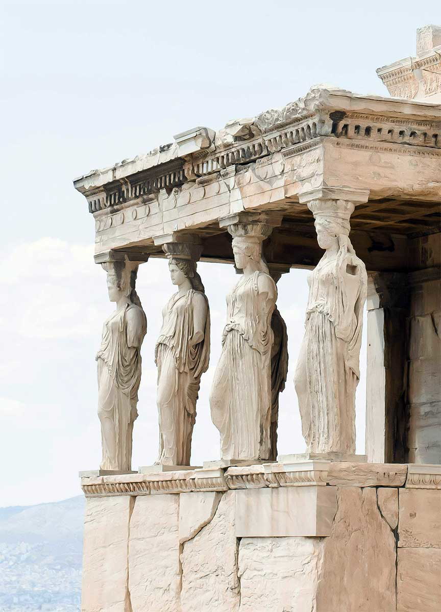 british museum replica caryatids erechtheion athens