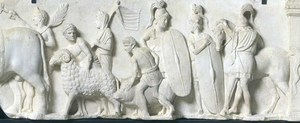 domitius ahenobarbus altar roman soldiers