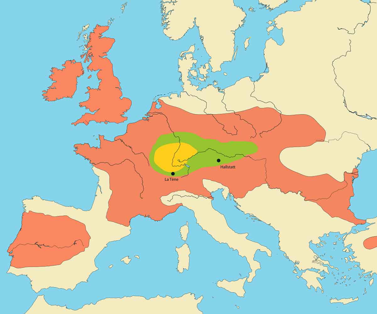 europe map celtic invasion