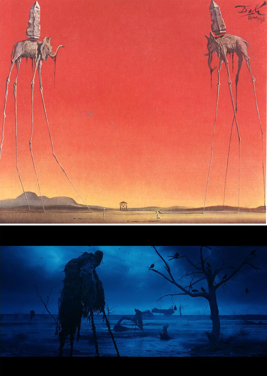 famous artworks dali elephant painting
