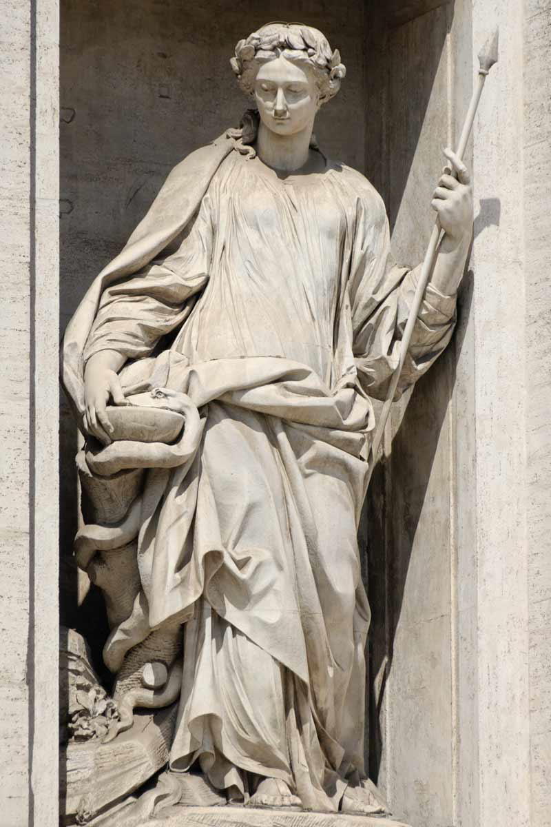 filippo della valle health statue trevi fountain