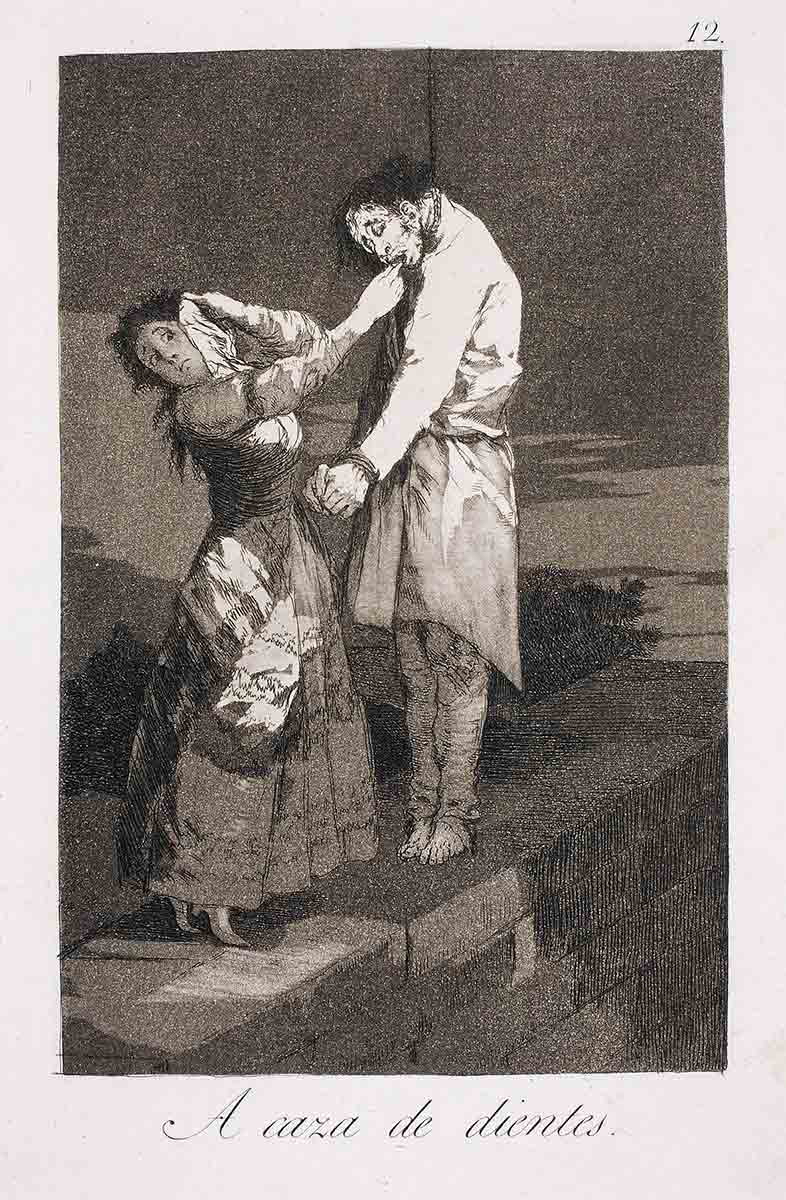 francisco goya los caprichos a caza de dientes 1799