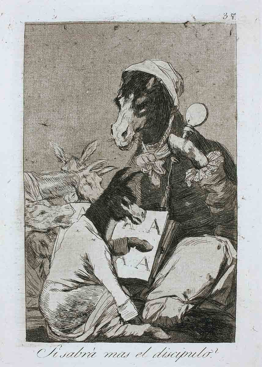 francisco goya los caprichos si sabras mas el discipulo 1799