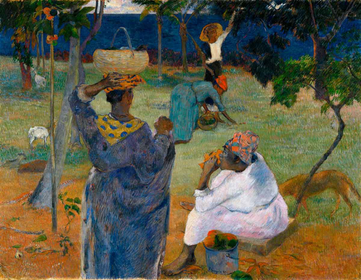 gauguin mango tress painting