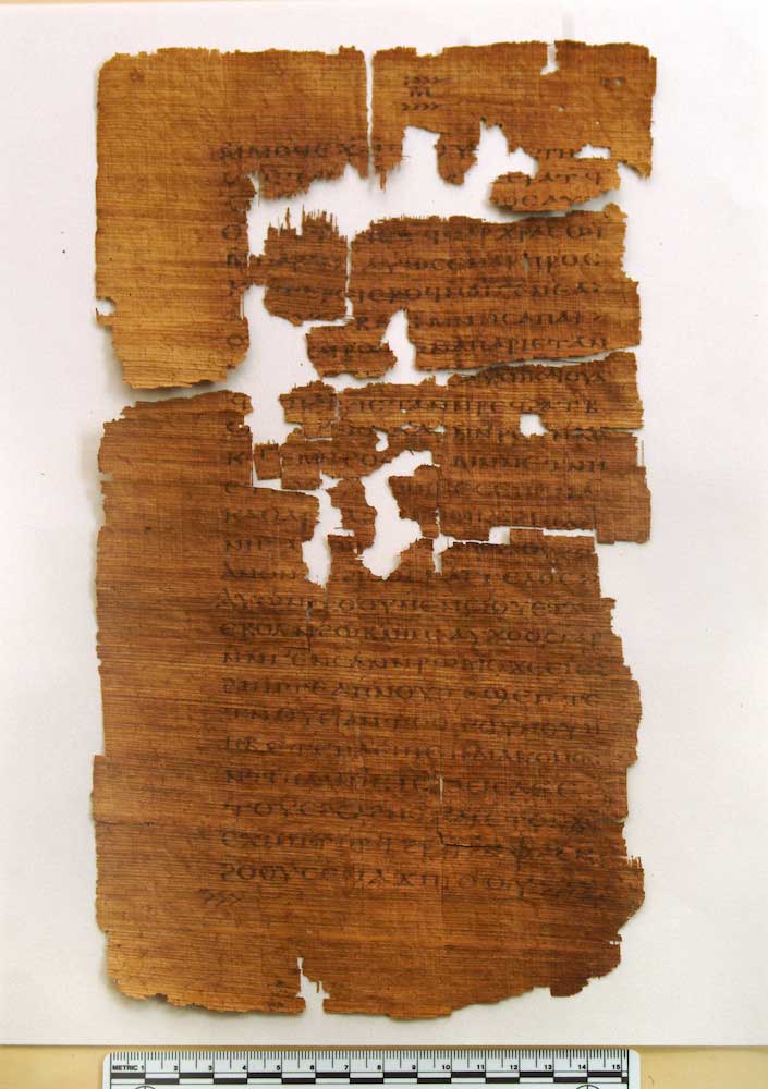 A surviving fragment from The Gospel of Judas. Source: Live Science