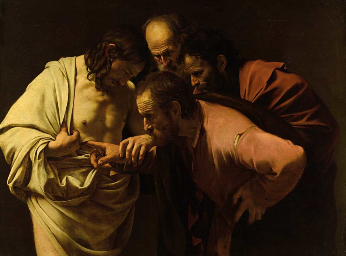 incredulity of thomas caravaggio