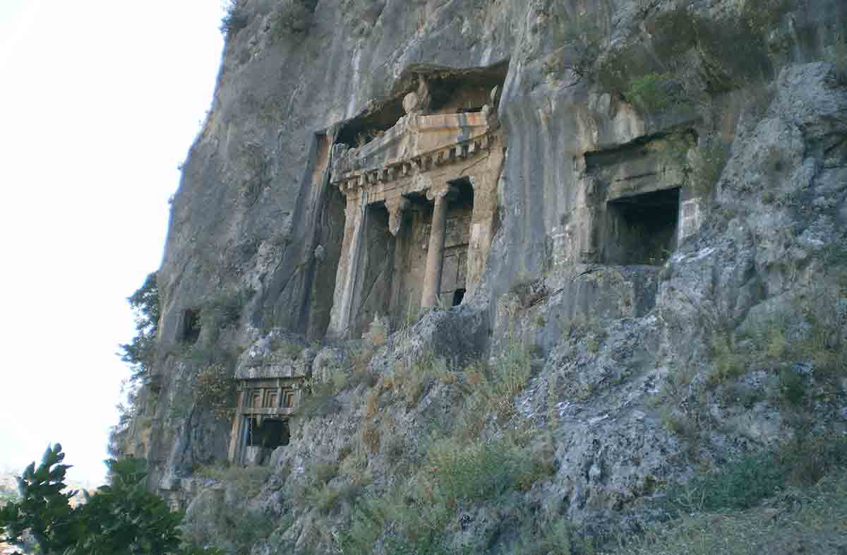 lykian tombs fethiye ancient greek federal state