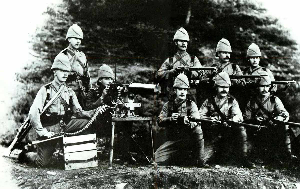 maxim machine gun british india