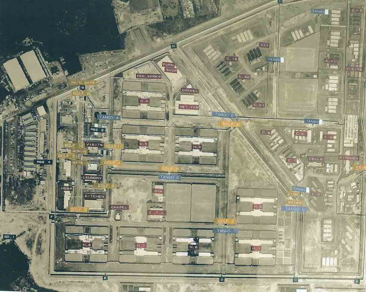 maze prison aerial view