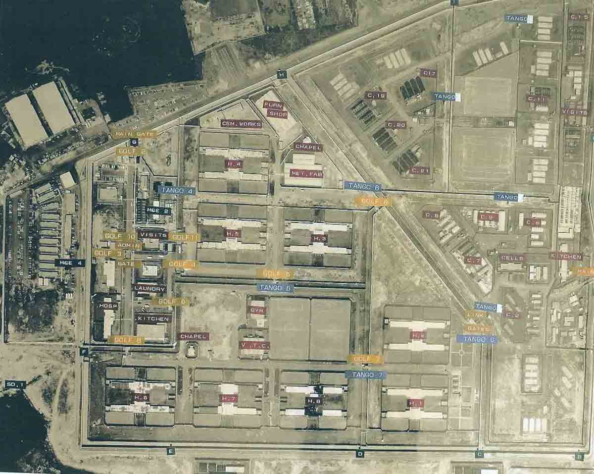 maze prison aerial view