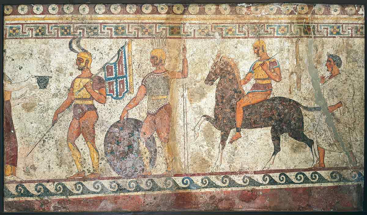 nola tomb fresco samnite wars warriors