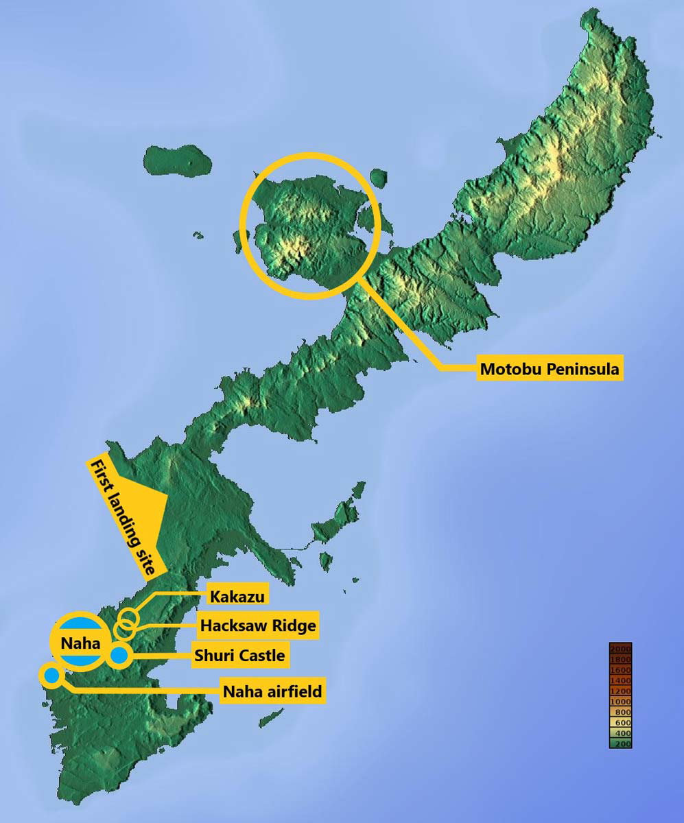 okinawa topographic map