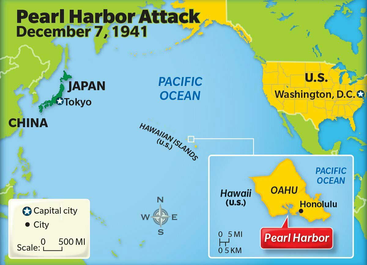 pearl harbor hawaii map
