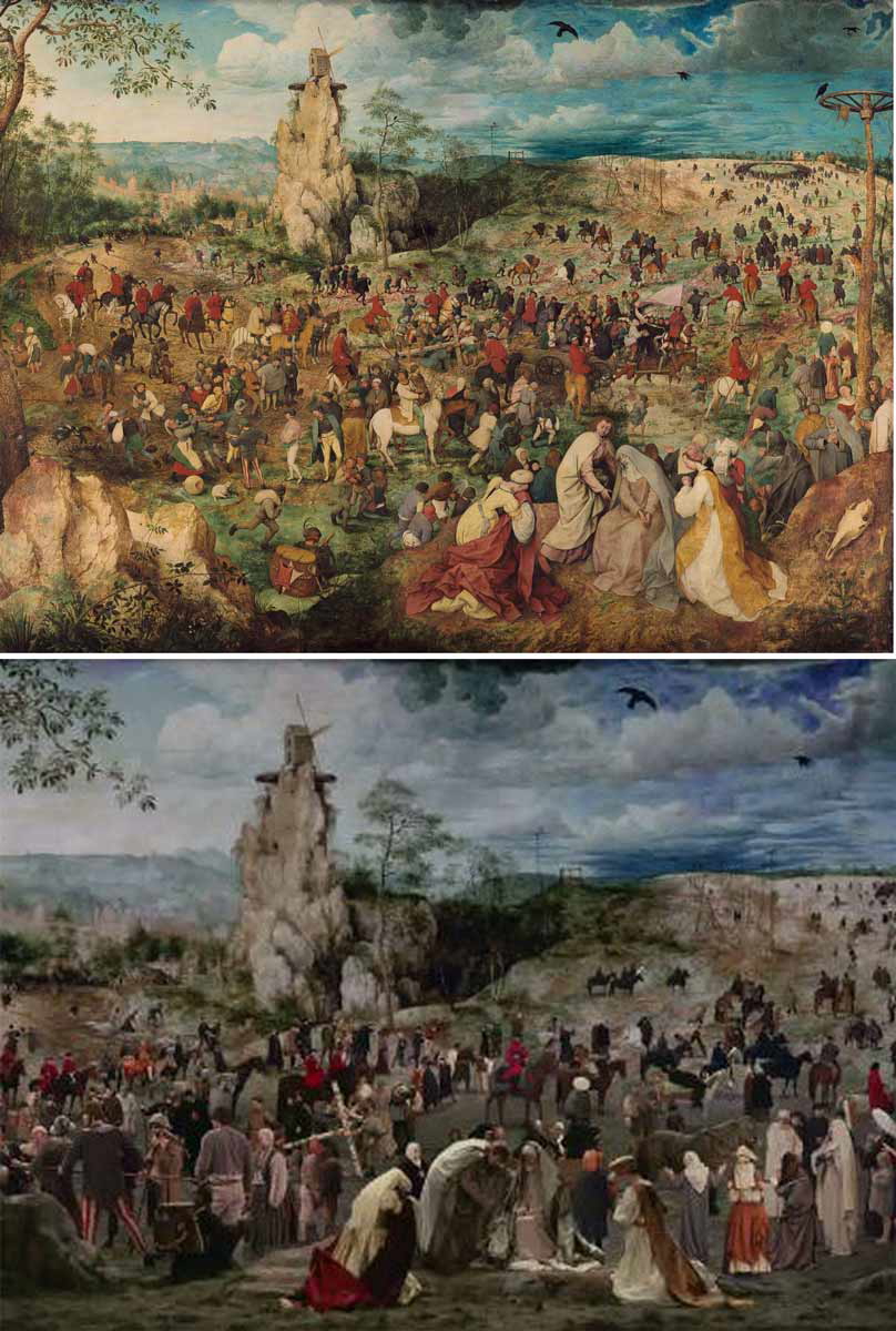 procession to calvary painting bruegel