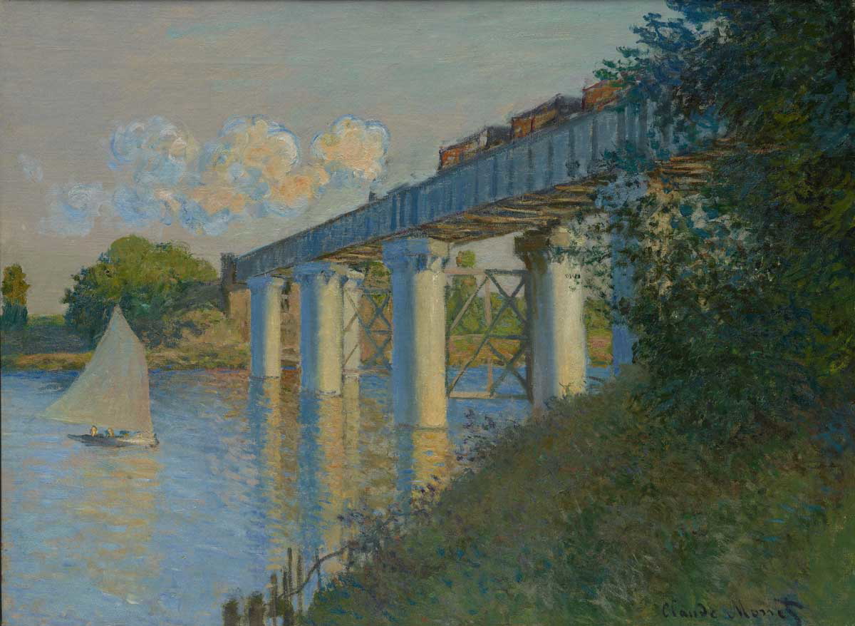 railway bridge argenteuil claude monet