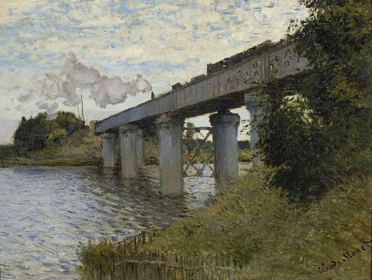 railway bridge argenteuil monet