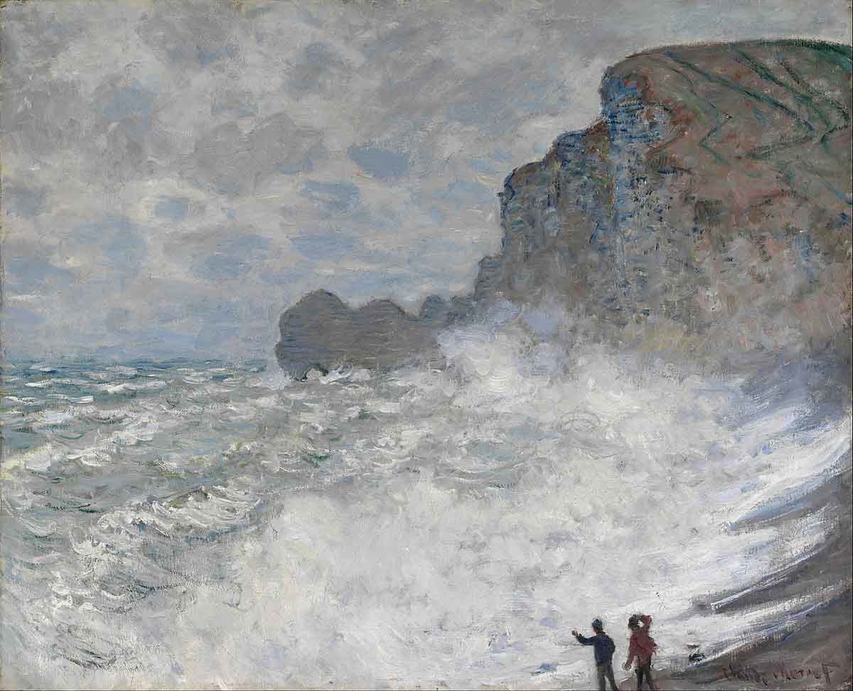 rough weather etretat claude monet