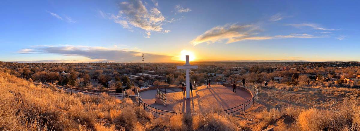 santa fe sunset panorama