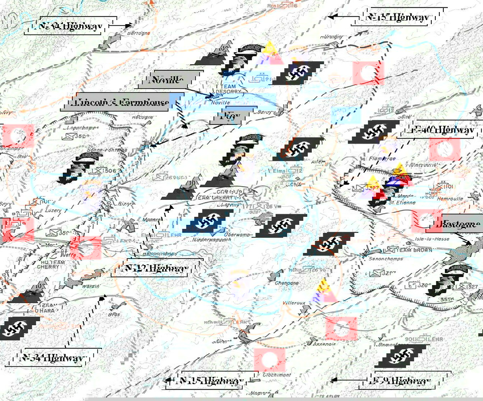 Siege of Bastogne 12/19/1944. Source: WW2DB.com