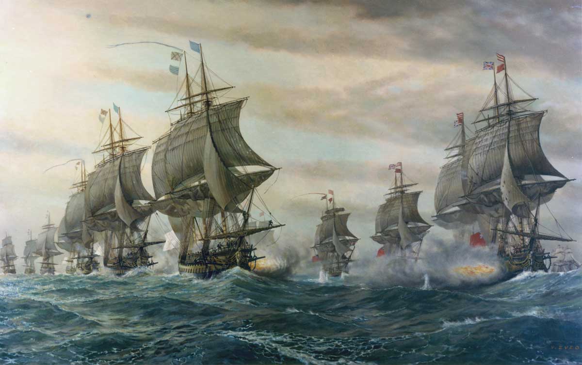 v zveg battle of virginia capes 1781