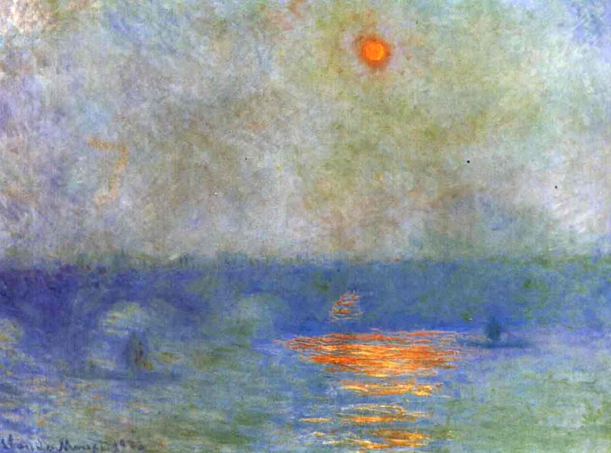 waterloo bridge sun fog claude monet