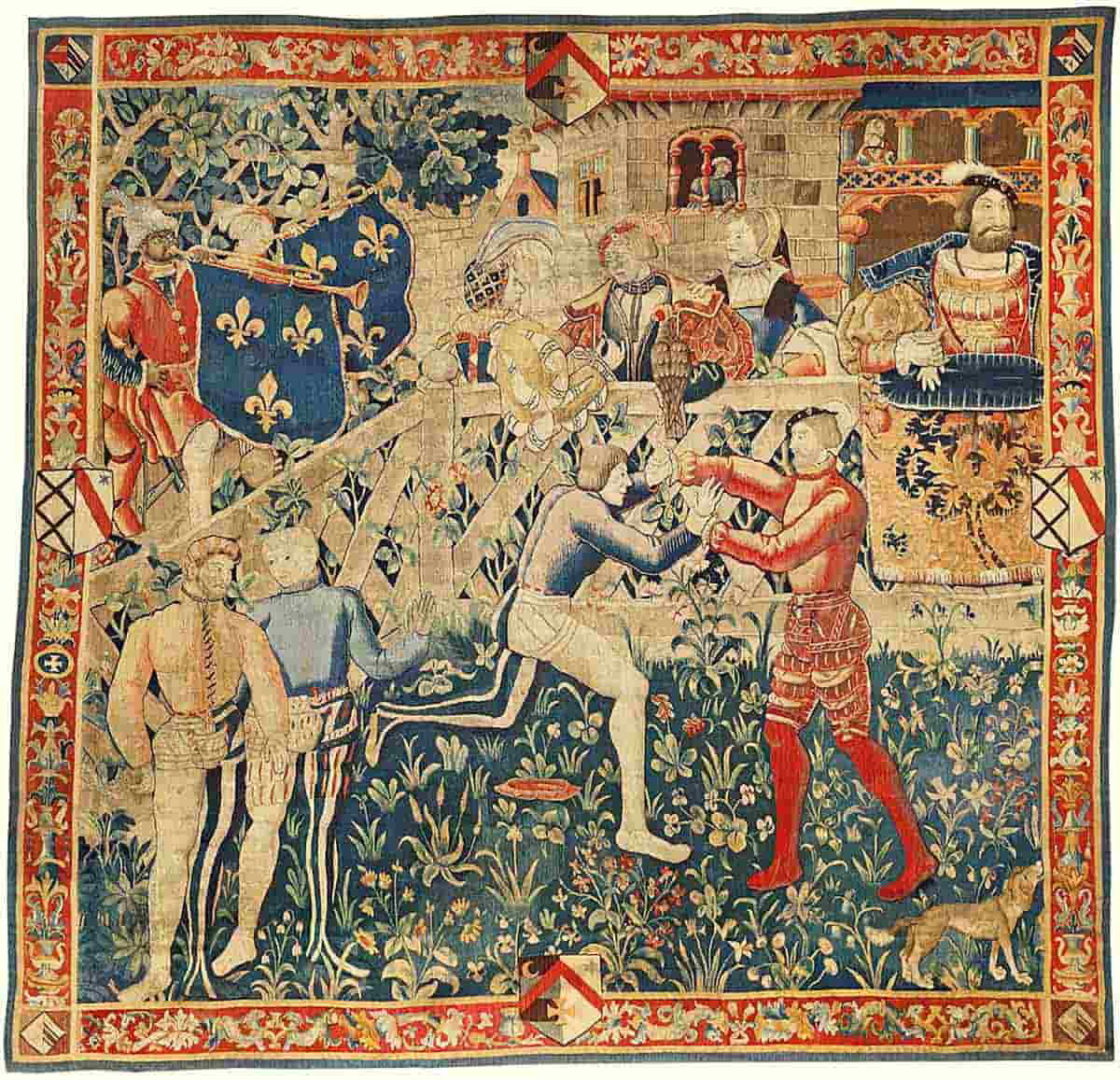 wrestling tapestry henry viii francis i