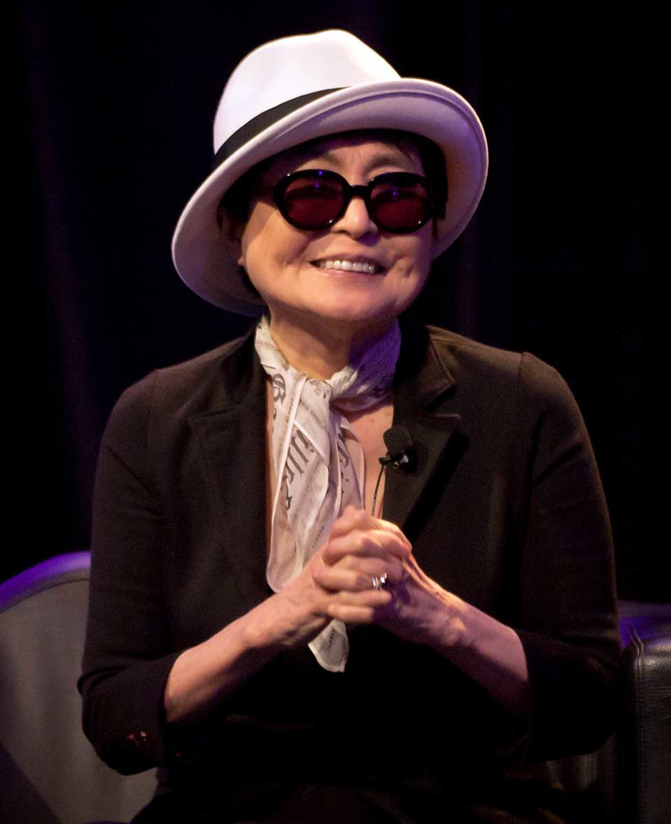 yoko ono artist old hat portrait