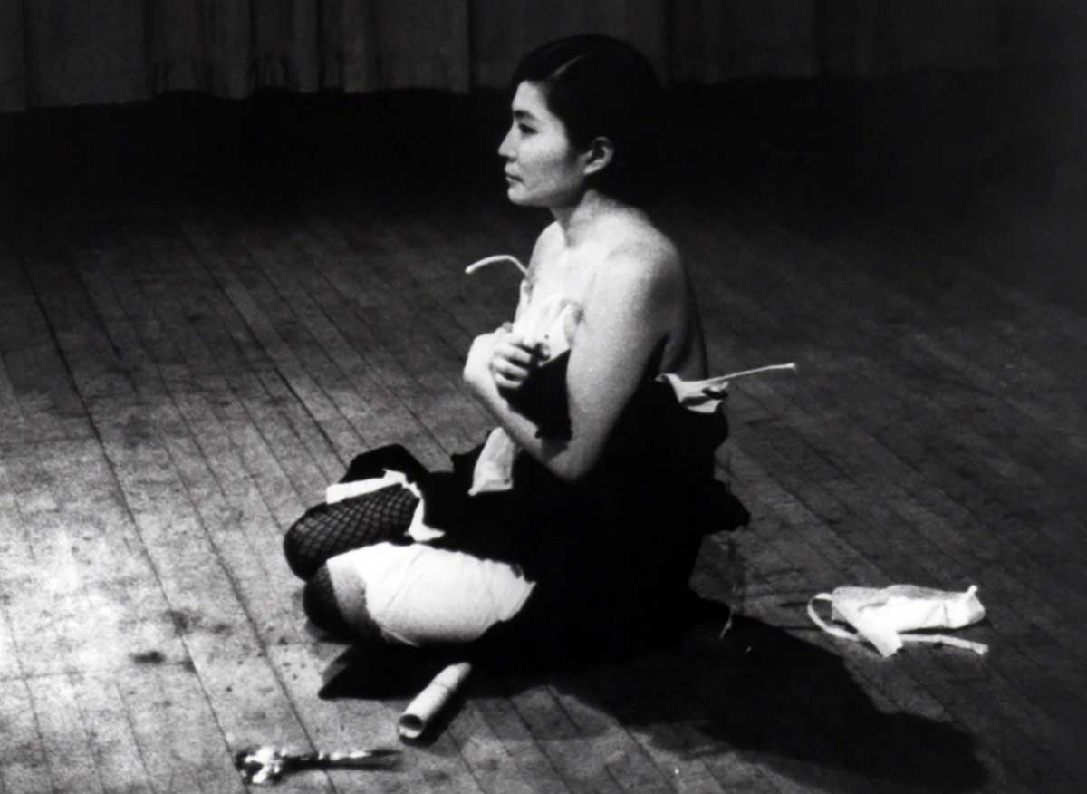 yoko ono cut piece performance art feminist