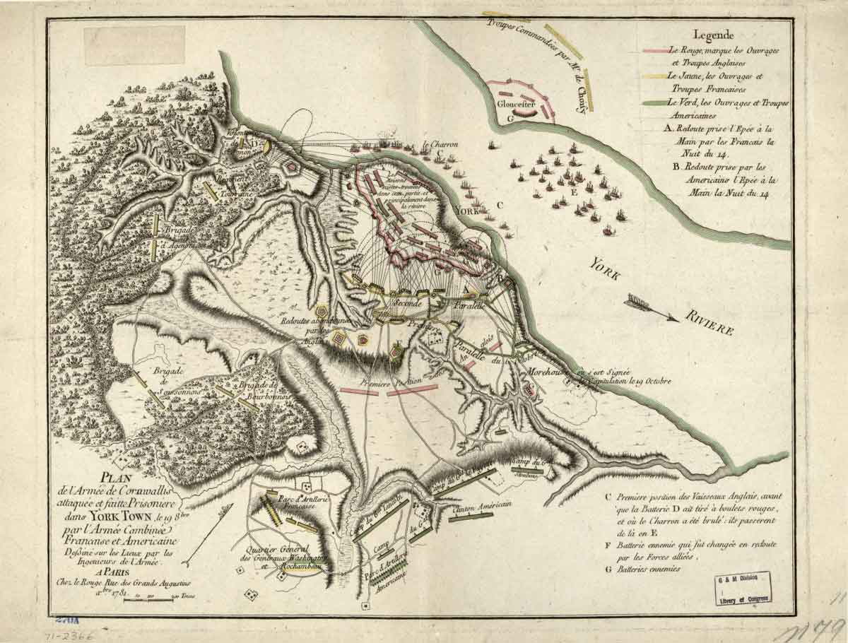 yorktown map 1781