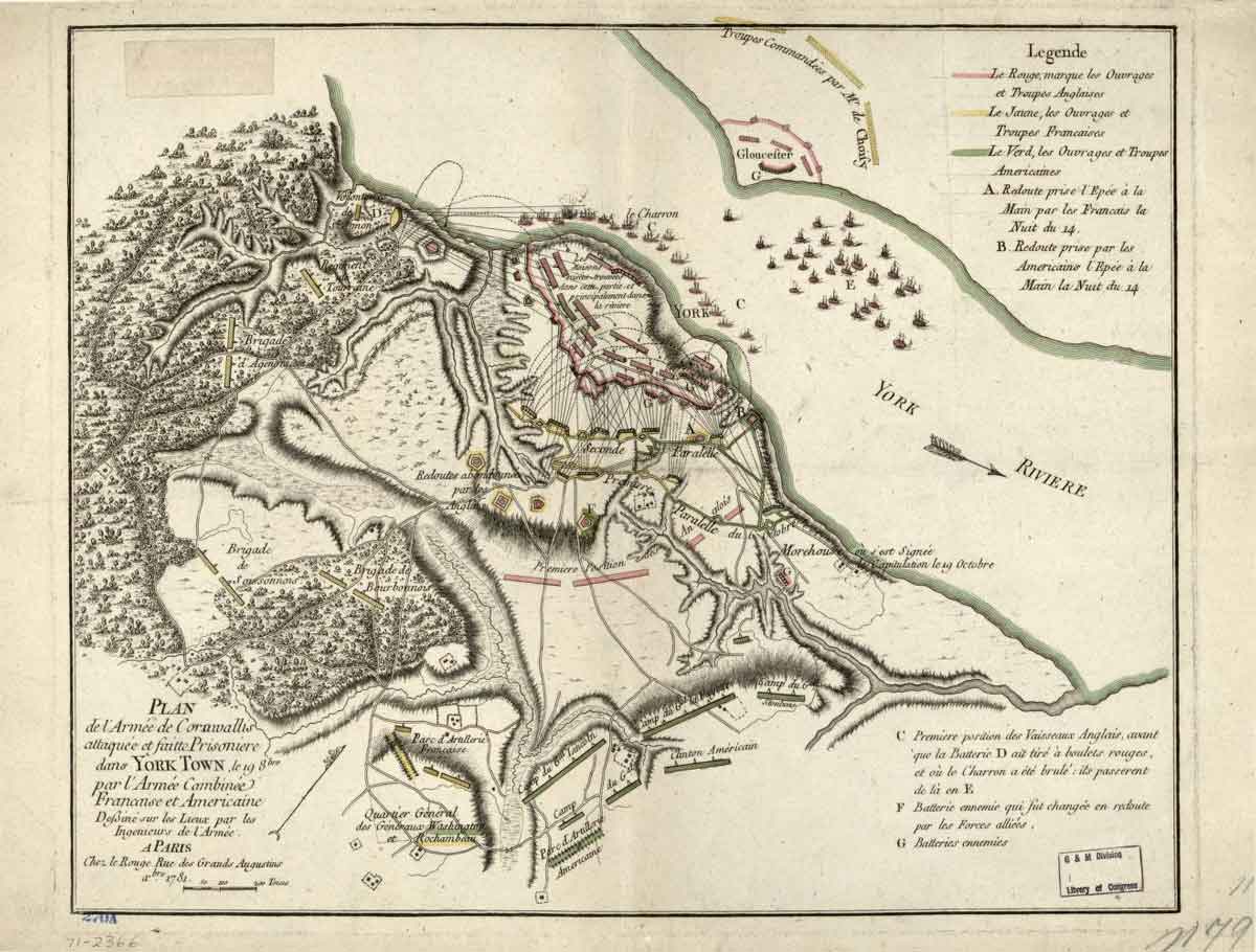 yorktown map 1781