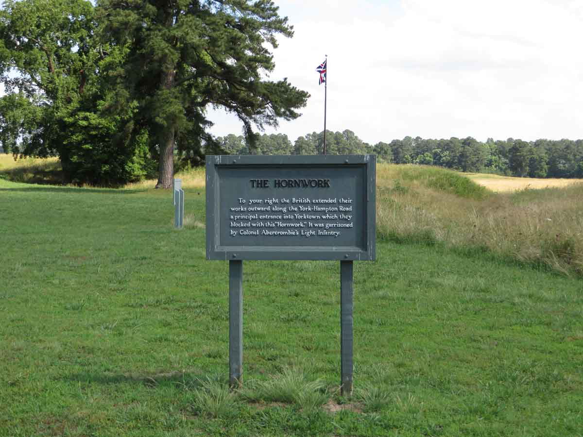 yorktown sign british defences