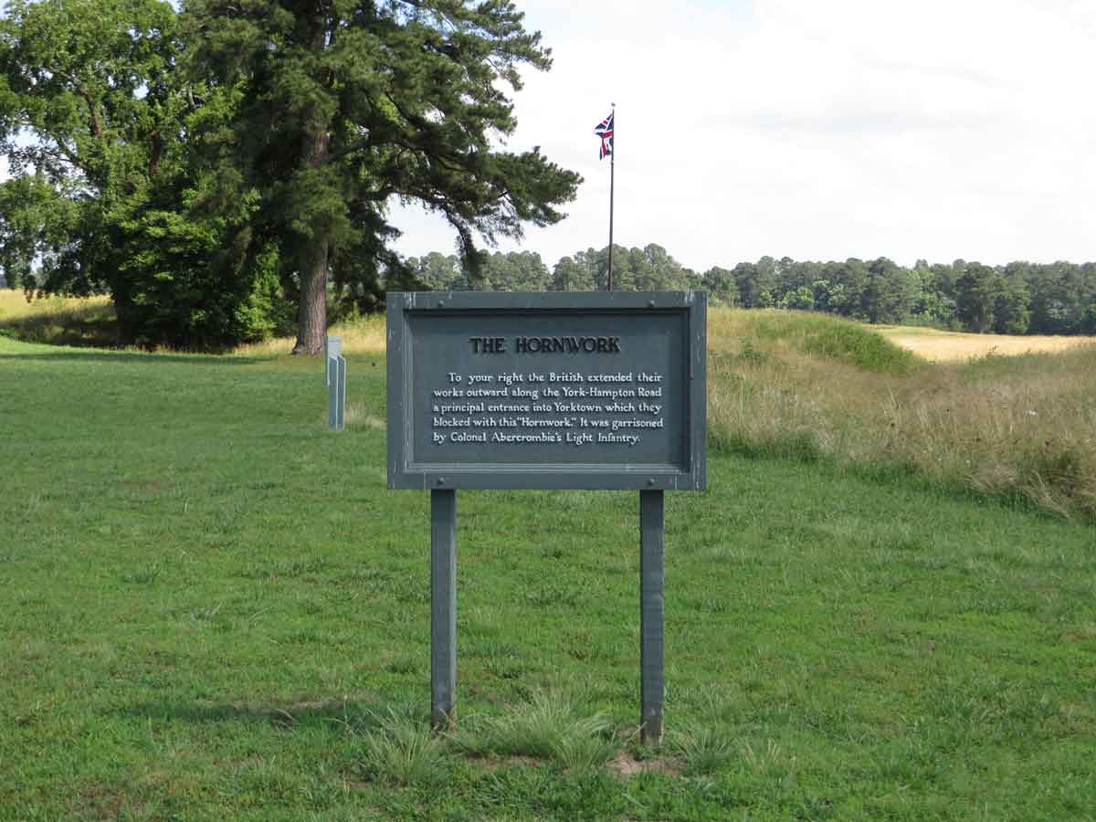 yorktown sign british defences