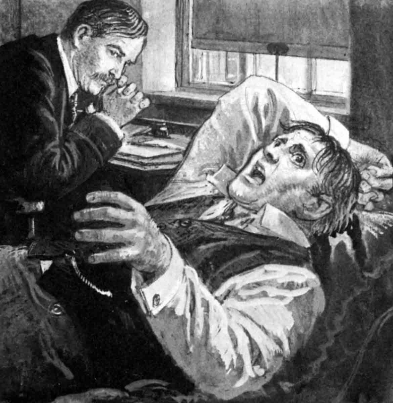 A drawing of Freud with a patient in Vienna. Source: meisterdrucke.us