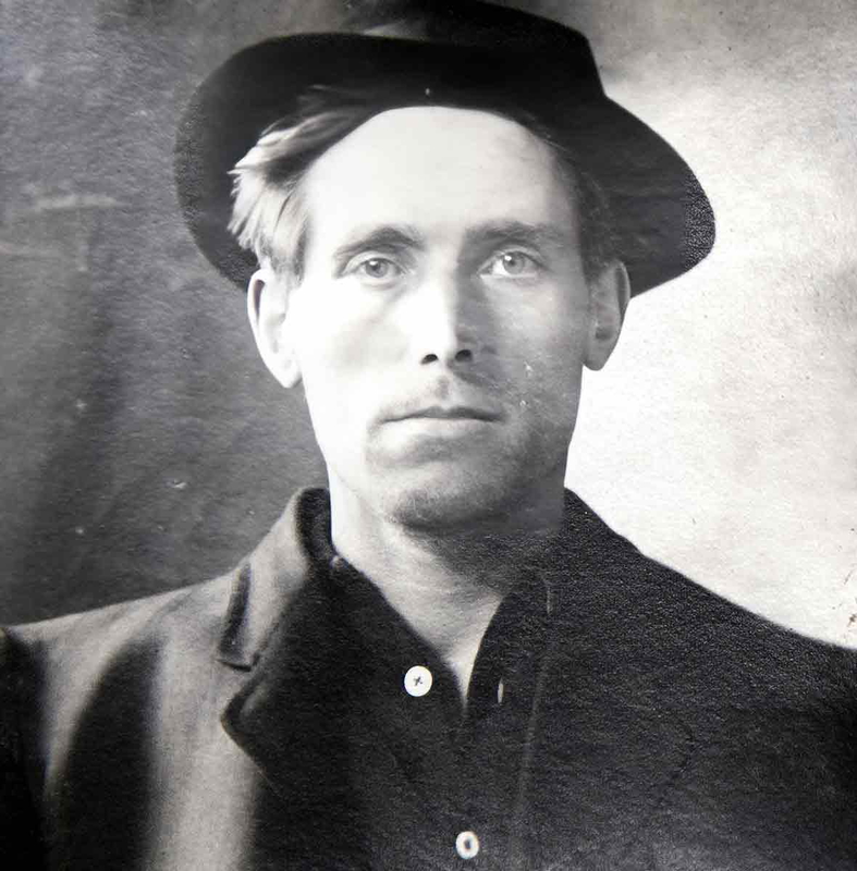 Portrait of Joe Hill labor activist, IWW member, and legendary singer of protest songs, date unknown, Source: Wikimedia Commons