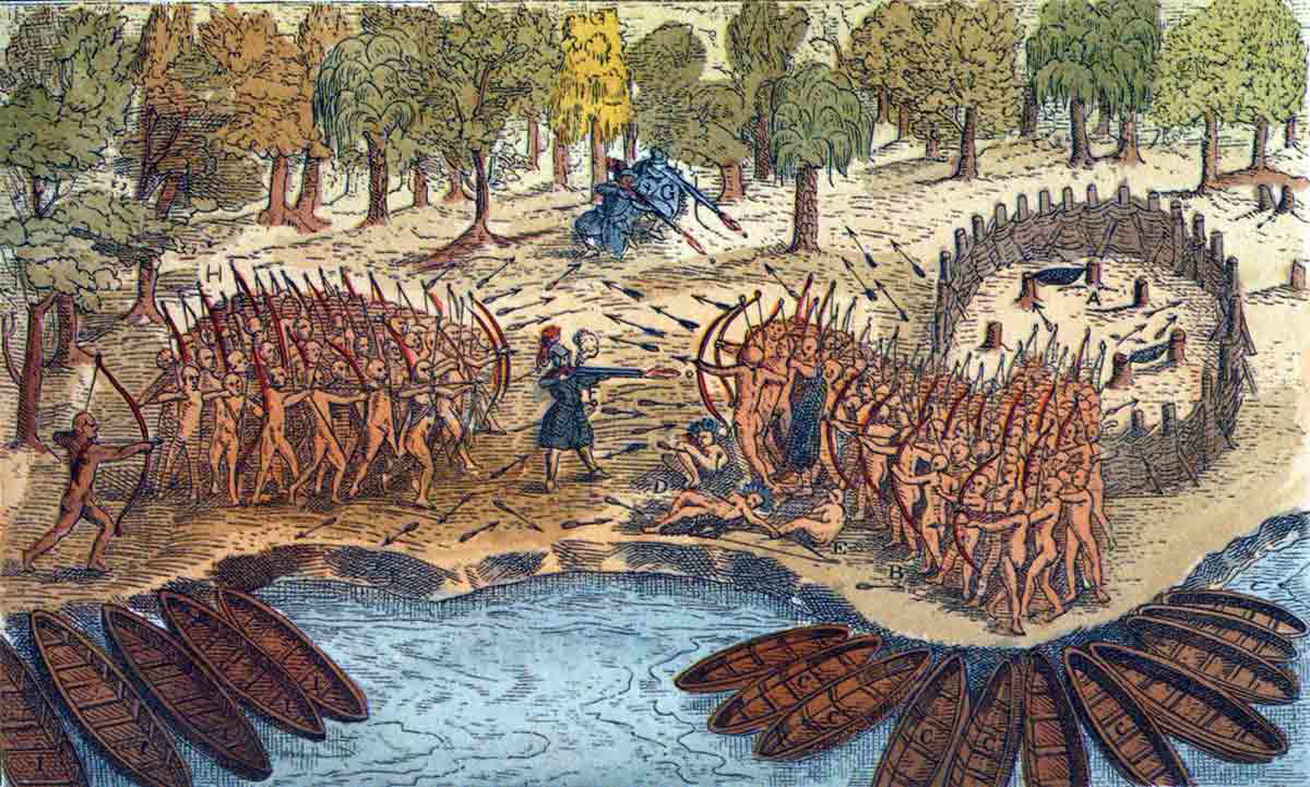 algonquians fighting illustration