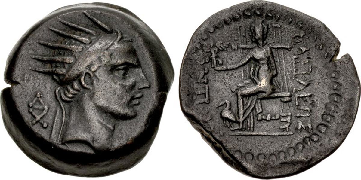 antiochus iv cron throne coin