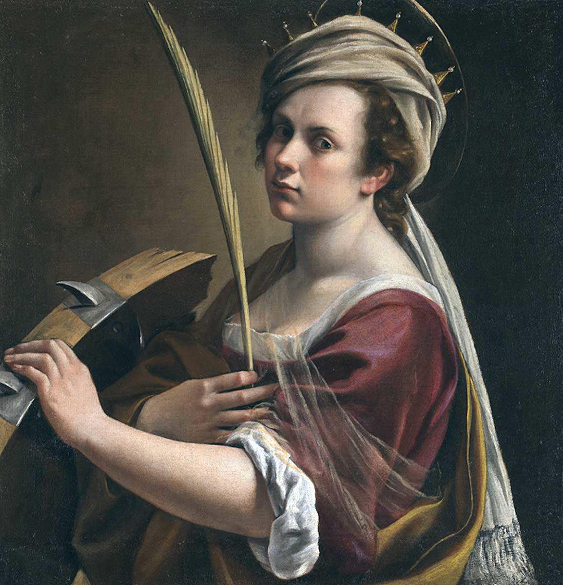 artemsia gentileschi self portrait saint catherine alexandria painting