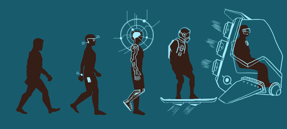 arthur hamdan evolution of transhumanism illustration