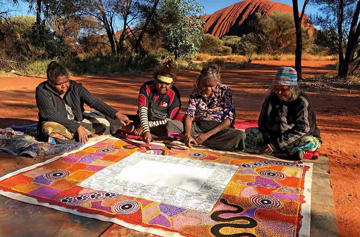 artists working on uluru statement canvas australian history