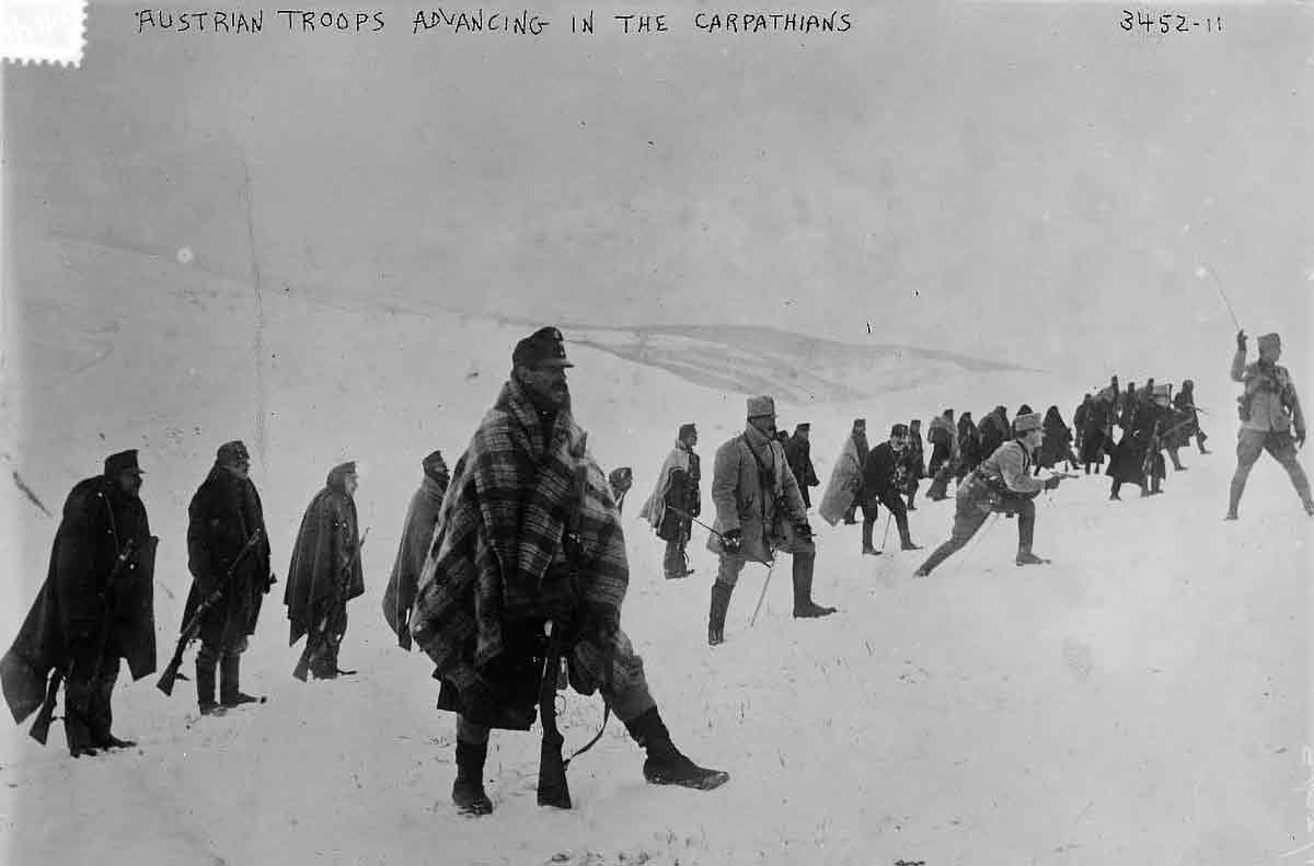 austrians advancing in carpathians loc
